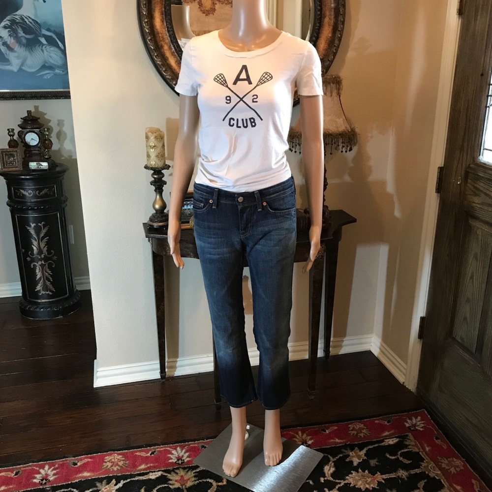 7 FOR ALL MANKIND, JEANS The Z Pocket Sz 26 Crop.